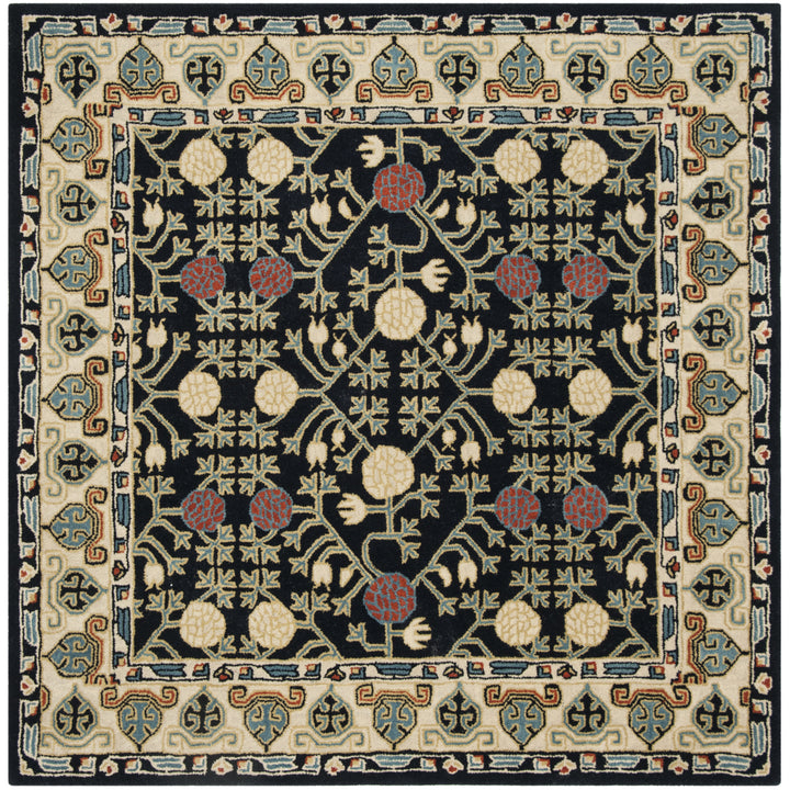 SAFAVIEH Heritage HG740N Handmade Navy / Ivory Rug Image 6