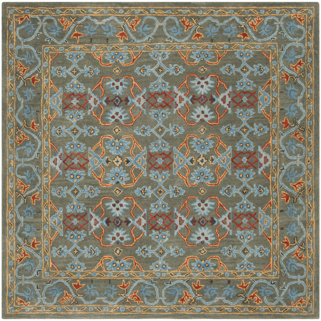 SAFAVIEH Heritage HG741W Handmade Sage / Blue Rug Image 6