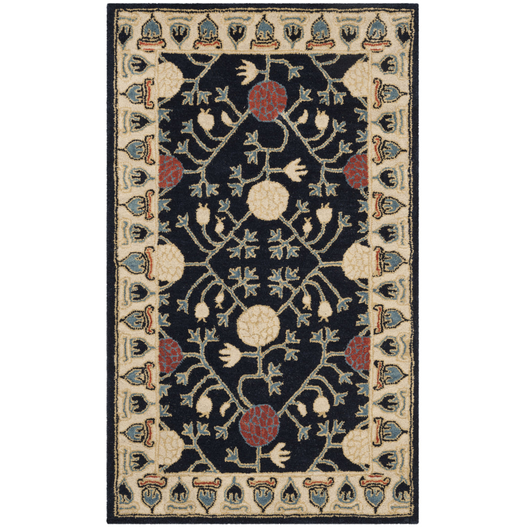 SAFAVIEH Heritage HG740N Handmade Navy / Ivory Rug Image 8