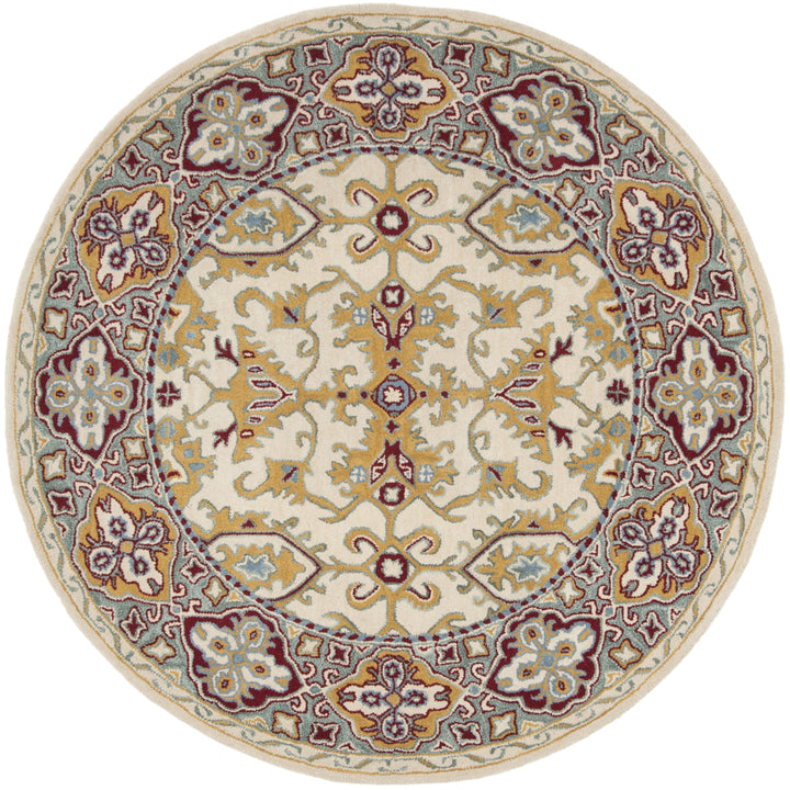 SAFAVIEH Heritage HG739A Handmade Ivory / Blue Rug Image 4