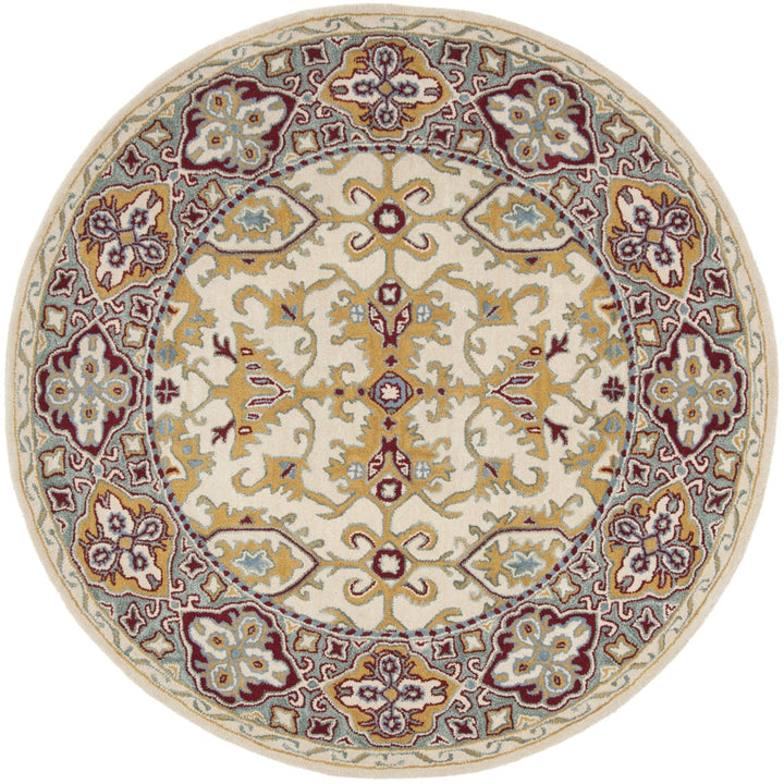 SAFAVIEH Heritage HG739A Handmade Ivory / Blue Rug Image 1