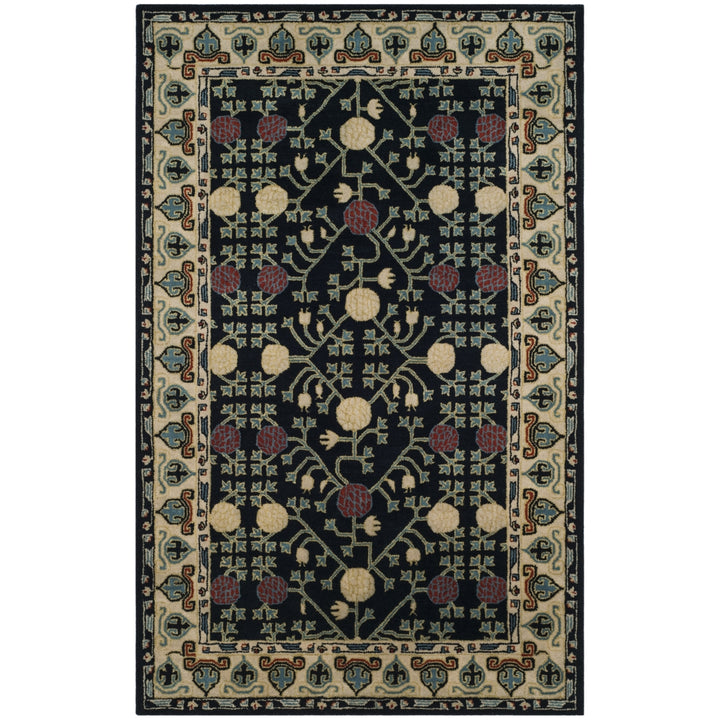 SAFAVIEH Heritage HG740N Handmade Navy / Ivory Rug Image 9