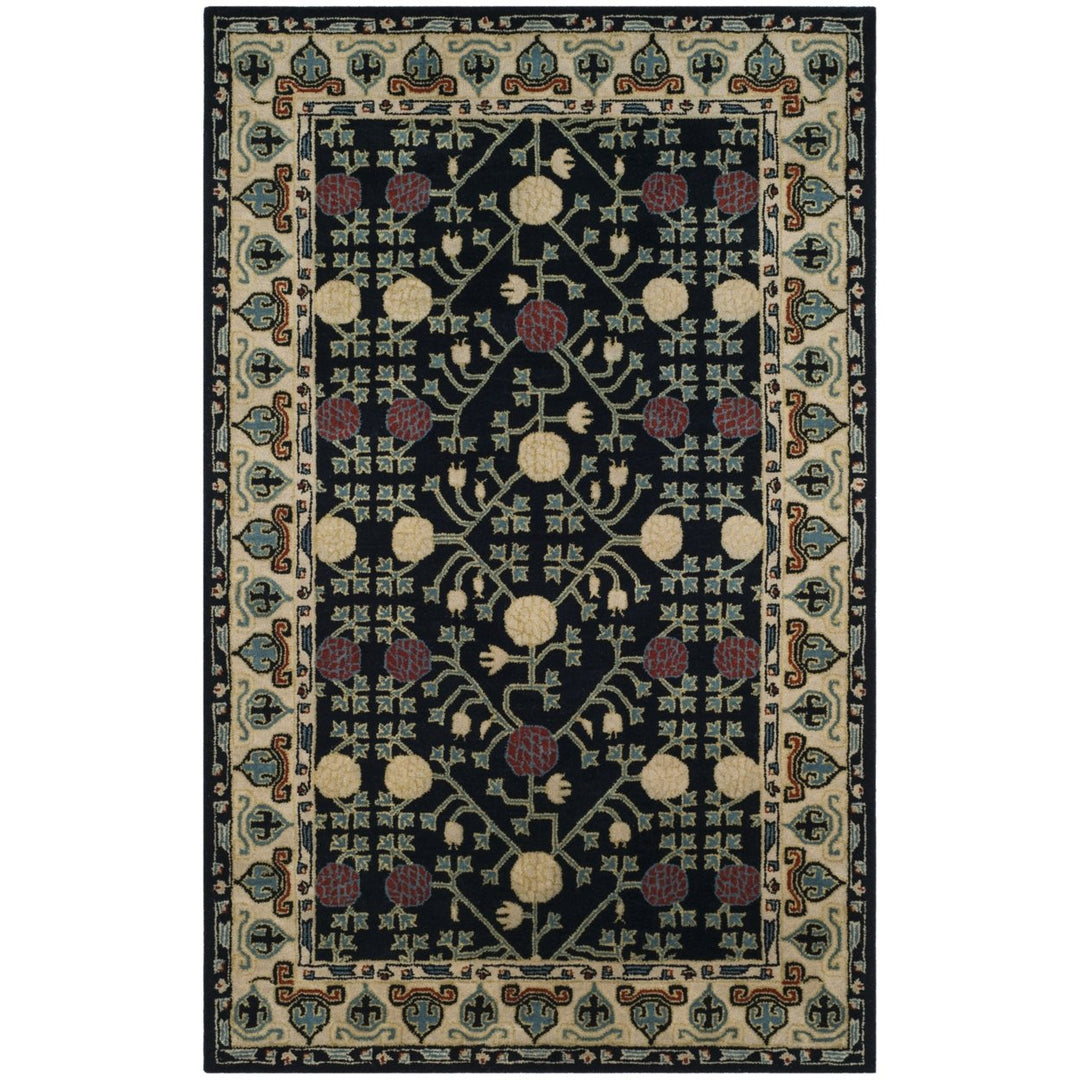 SAFAVIEH Heritage HG740N Handmade Navy / Ivory Rug Image 1