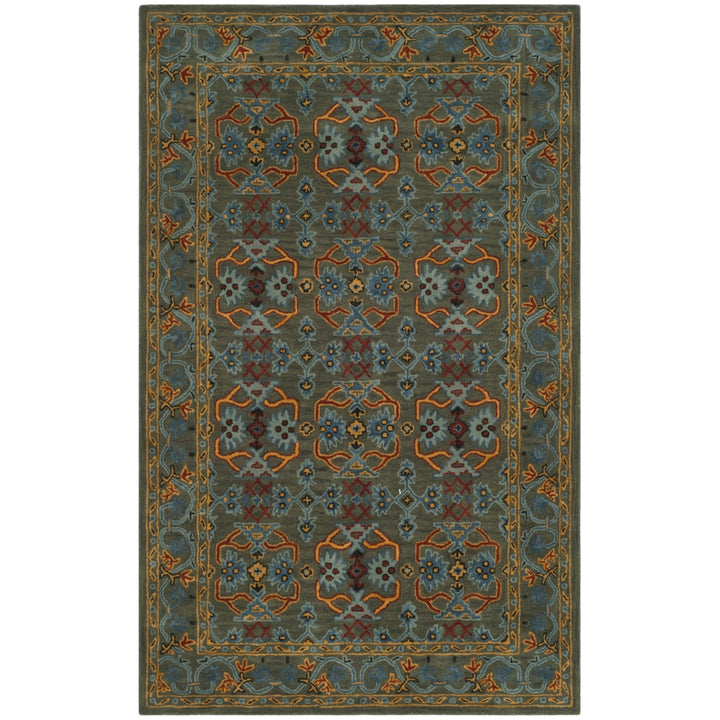 SAFAVIEH Heritage HG741W Handmade Sage / Blue Rug Image 9