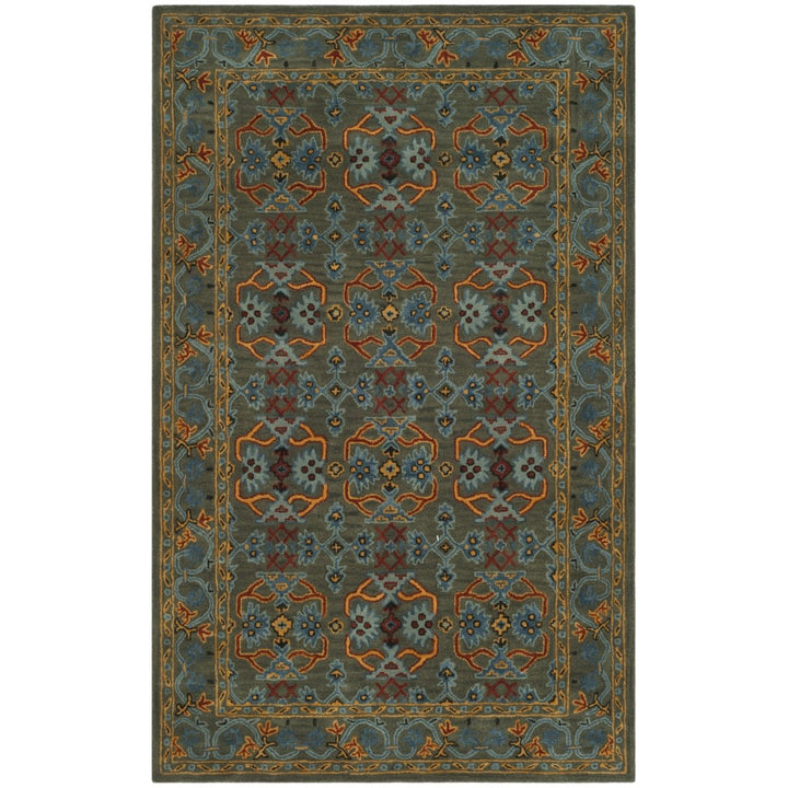 SAFAVIEH Heritage HG741W Handmade Sage / Blue Rug Image 1