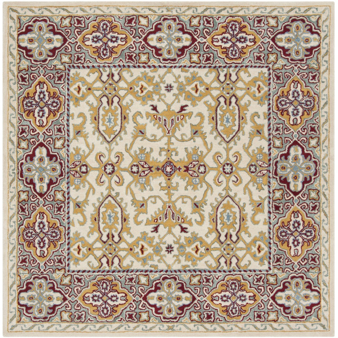 SAFAVIEH Heritage HG739A Handmade Ivory / Blue Rug Image 6