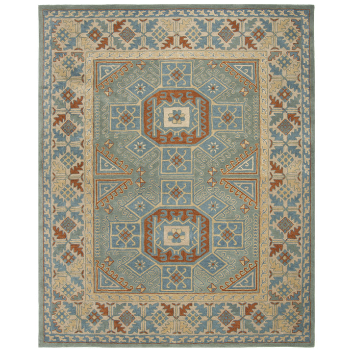 SAFAVIEH Heritage HG743M Handmade Blue / Beige Rug Image 1