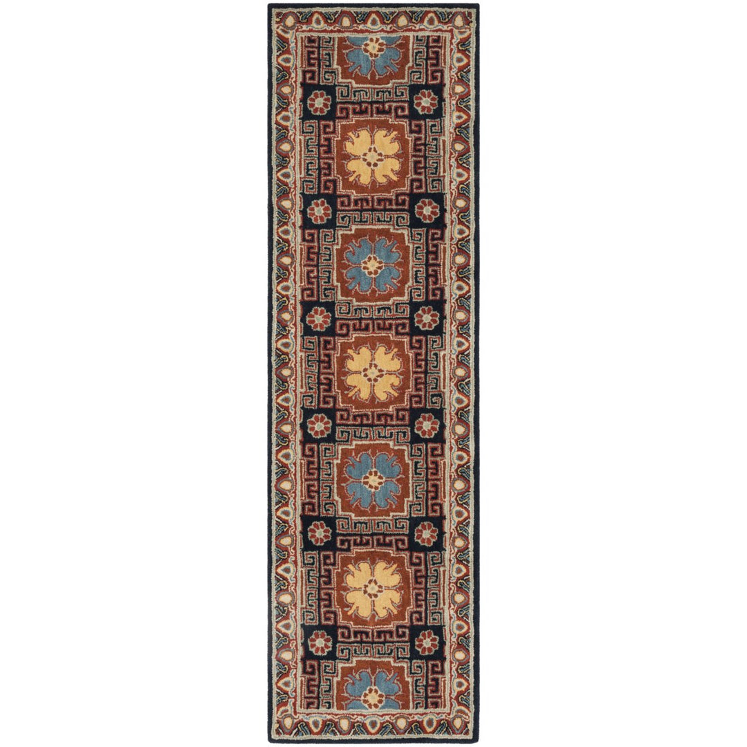 SAFAVIEH Heritage HG742N Handmade Navy / Orange Rug Image 1