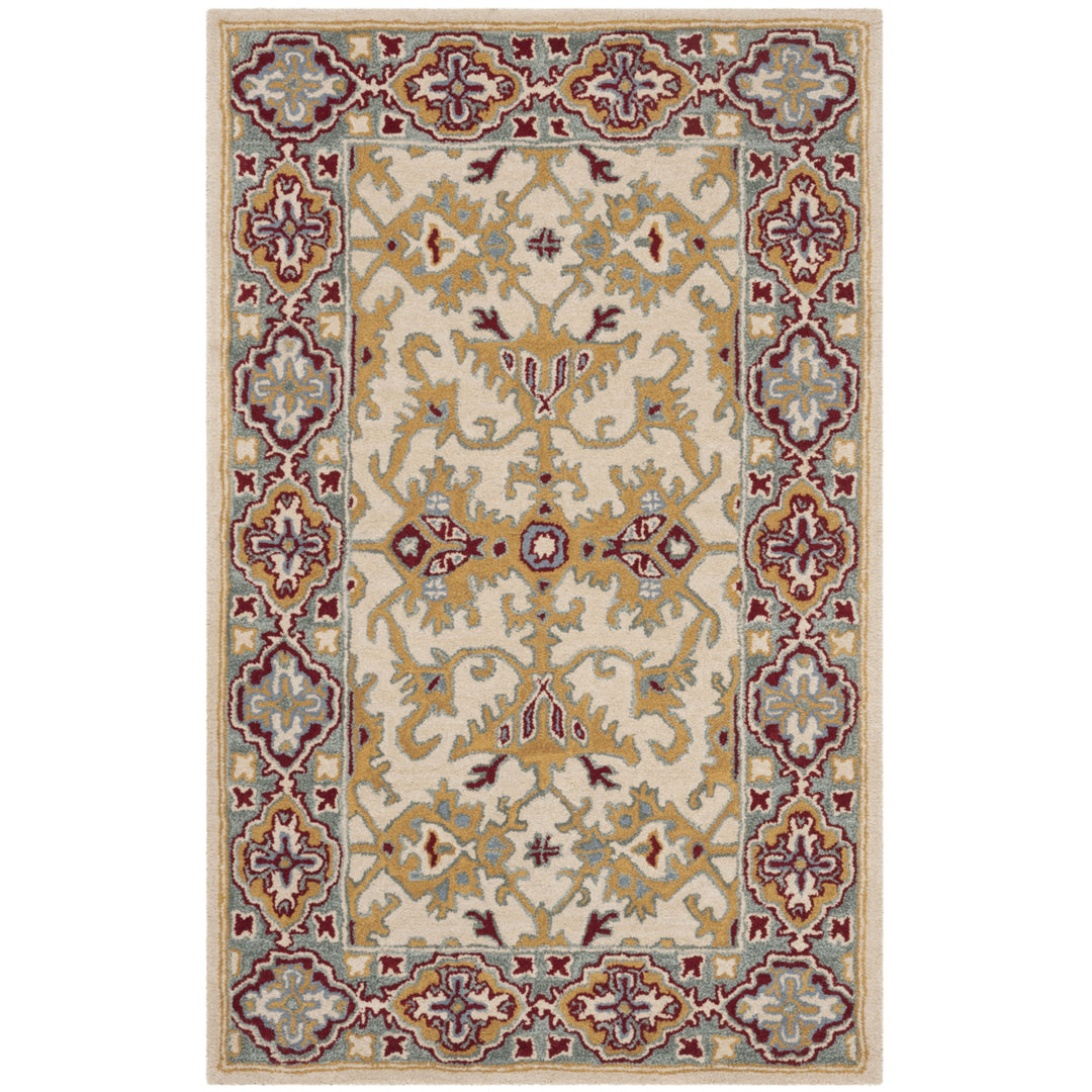 SAFAVIEH Heritage HG739A Handmade Ivory / Blue Rug Image 8