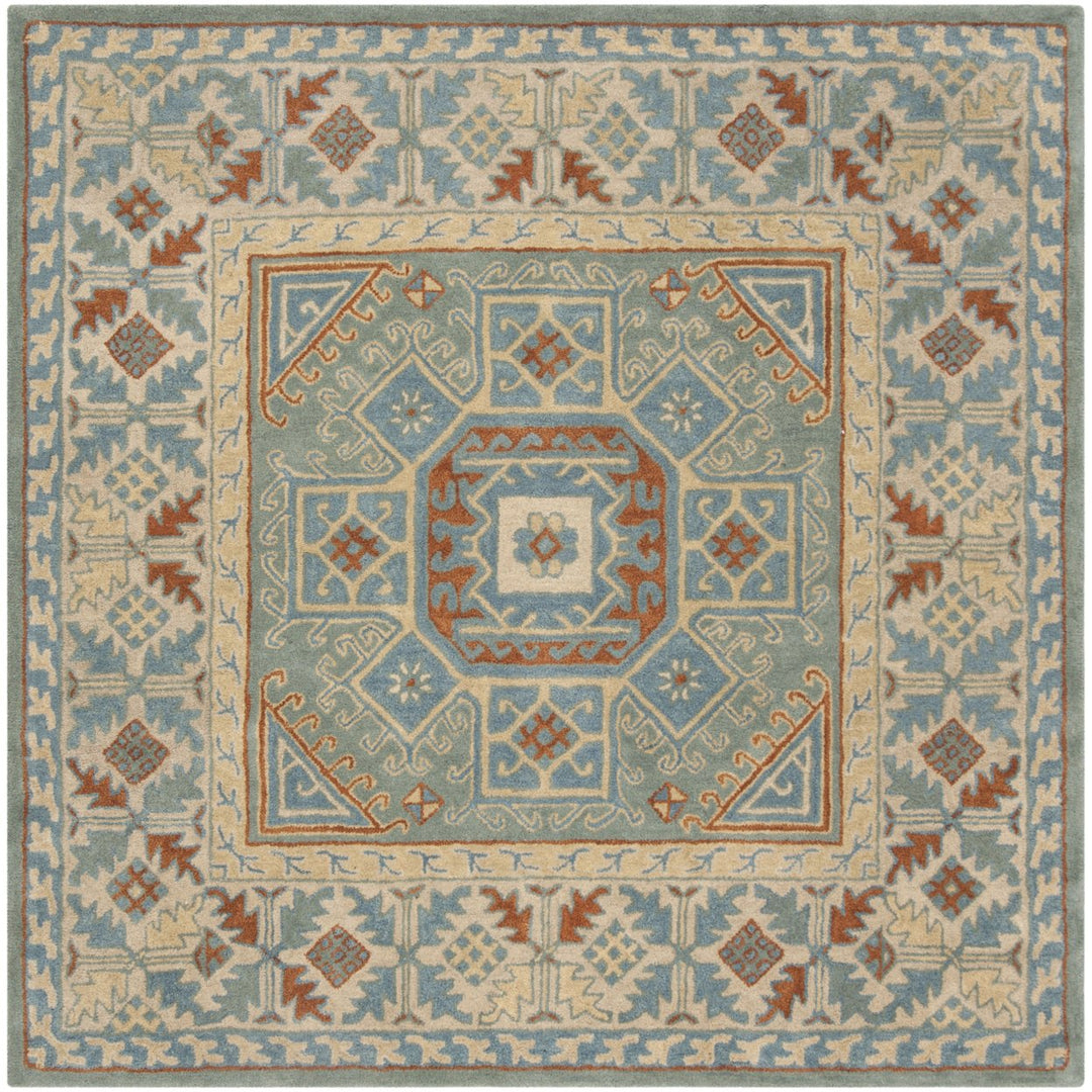 SAFAVIEH Heritage HG743M Handmade Blue / Beige Rug Image 6