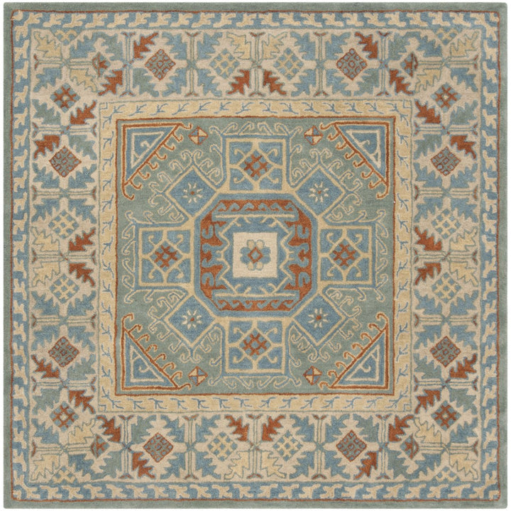 SAFAVIEH Heritage HG743M Handmade Blue / Beige Rug Image 6