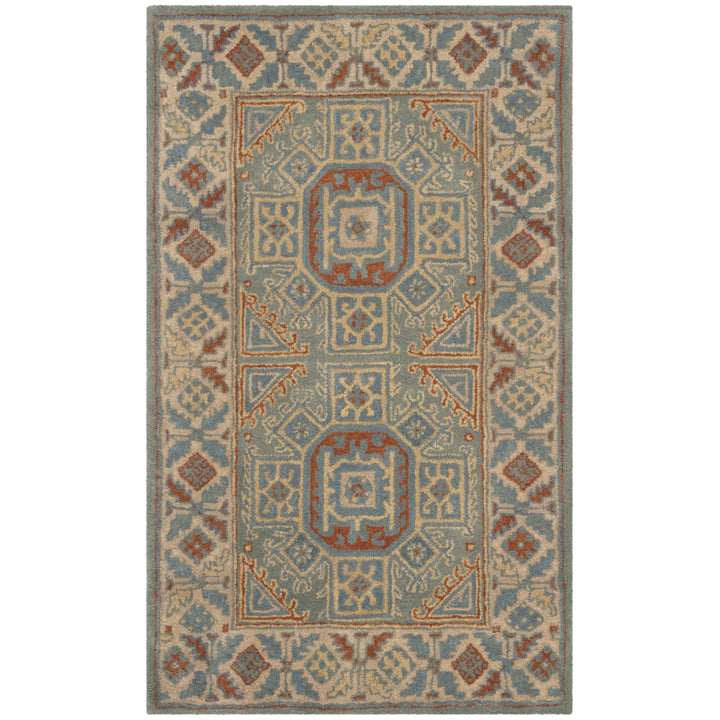 SAFAVIEH Heritage HG743M Handmade Blue / Beige Rug Image 8