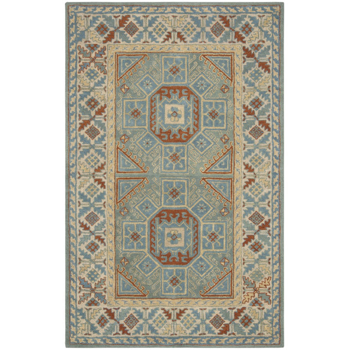 SAFAVIEH Heritage HG743M Handmade Blue / Beige Rug Image 9