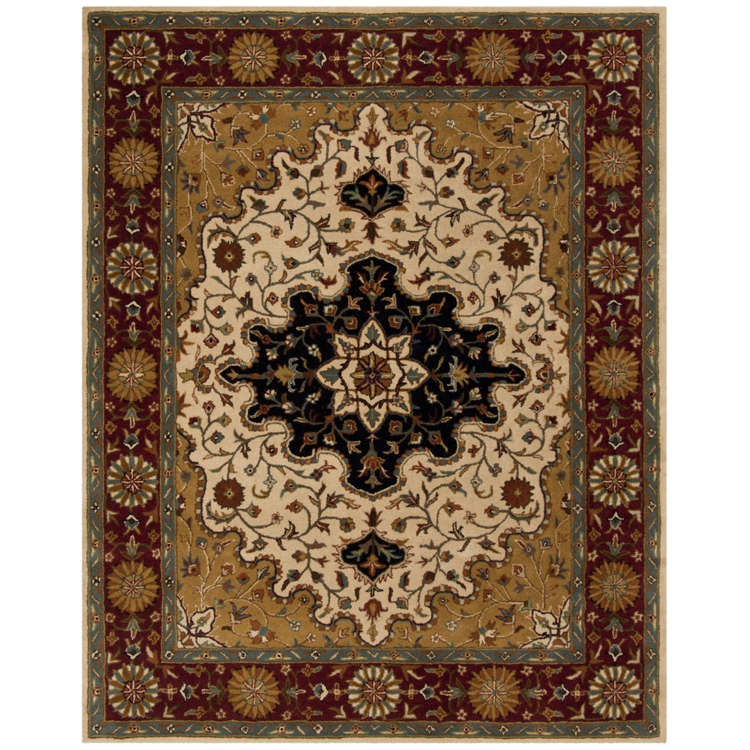 SAFAVIEH Heritage HG760A Handmade Ivory / Red Rug Image 1