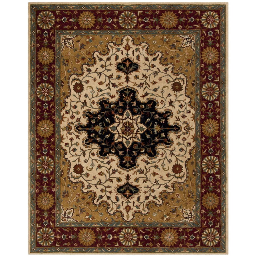 SAFAVIEH Heritage HG760A Handmade Ivory / Red Rug Image 1