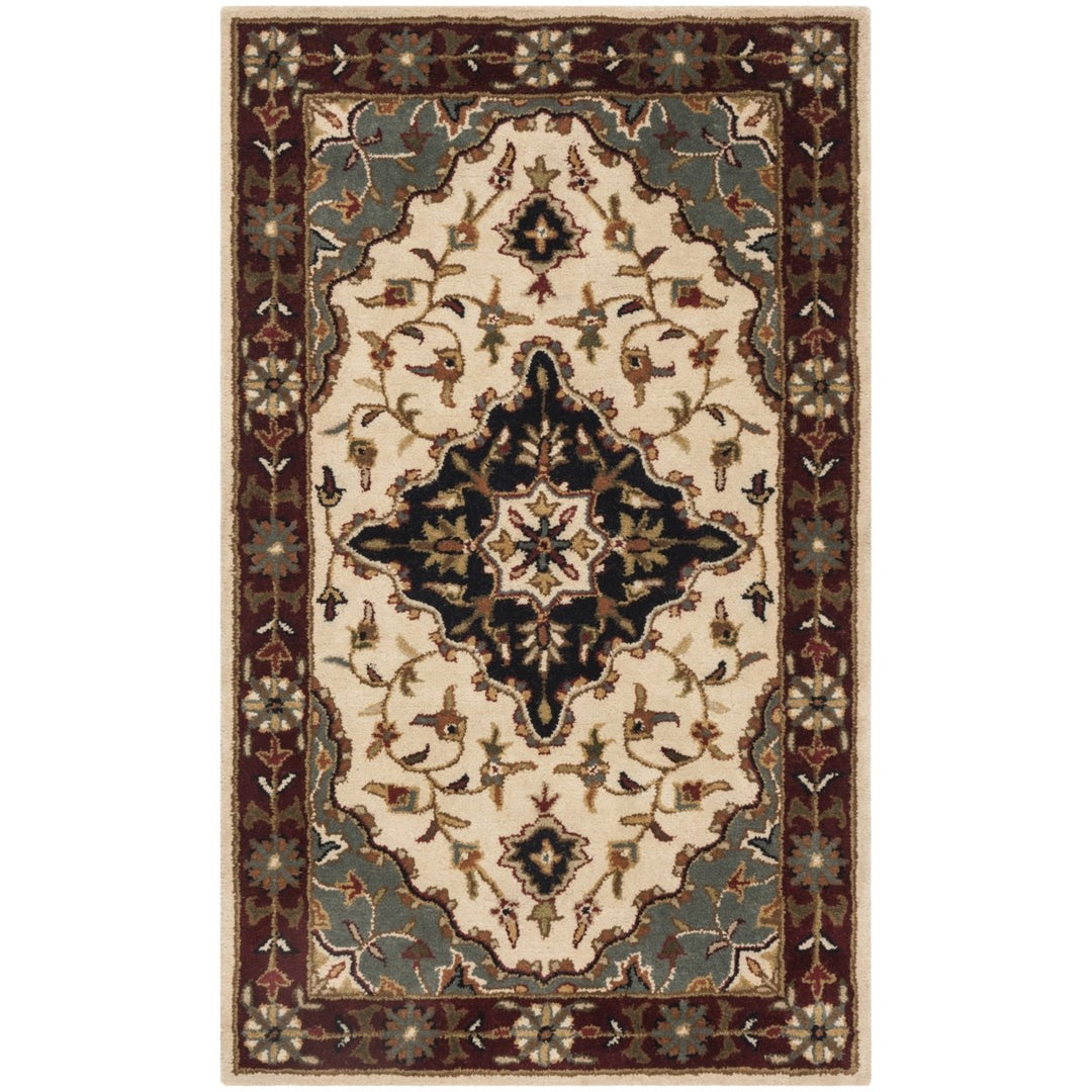 SAFAVIEH Heritage HG760A Handmade Ivory / Red Rug Image 1