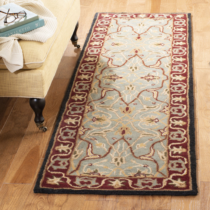 SAFAVIEH Heritage HG794A Handmade Light Blue / Red Rug Image 3