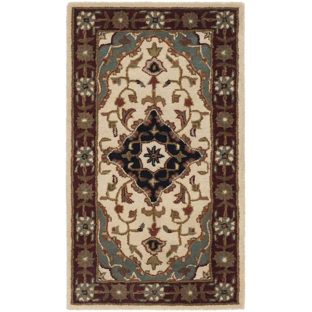 SAFAVIEH Heritage HG760A Handmade Ivory / Red Rug Image 4