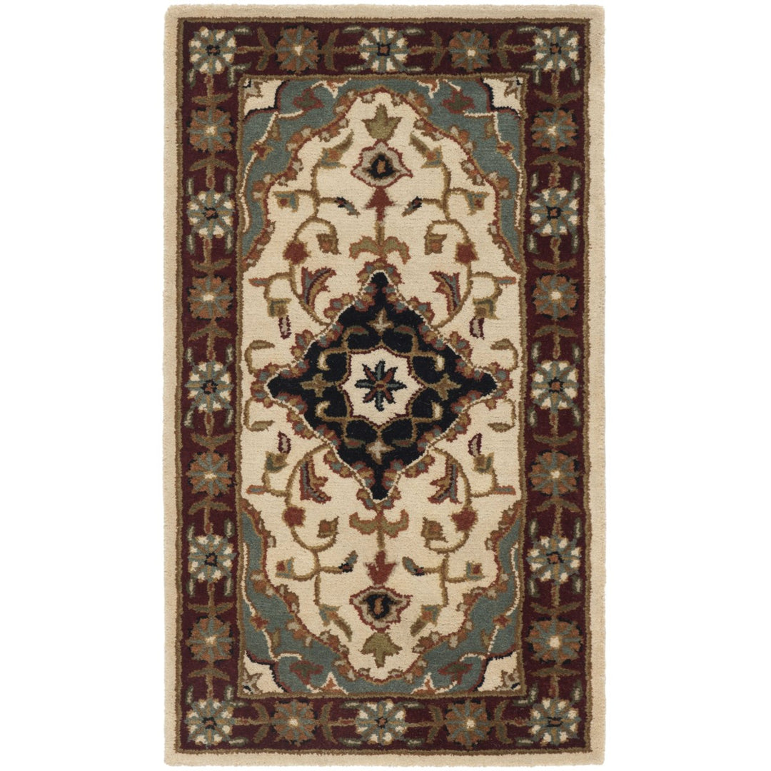 SAFAVIEH Heritage HG760A Handmade Ivory / Red Rug Image 1