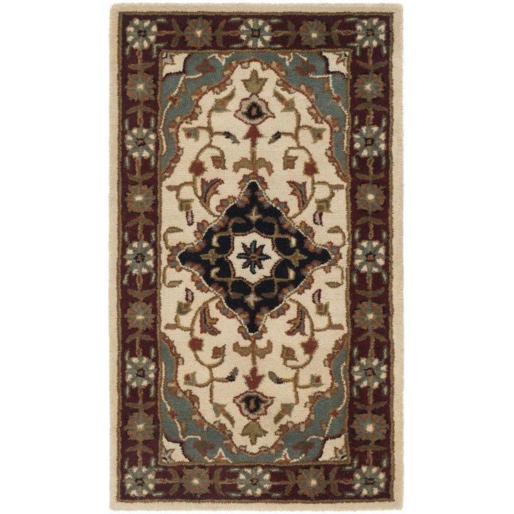 SAFAVIEH Heritage HG760A Handmade Ivory / Red Rug Image 1