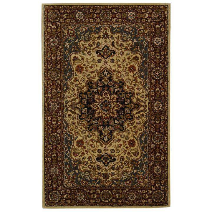 SAFAVIEH Heritage HG760A Handmade Ivory / Red Rug Image 1