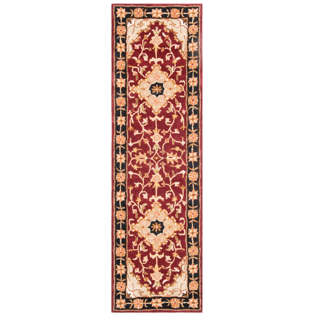 SAFAVIEH Heritage HG760B Handmade Red / Black Rug Image 5