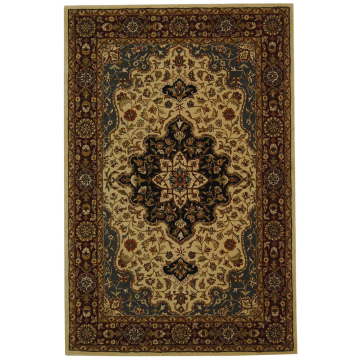 SAFAVIEH Heritage HG760A Handmade Ivory / Red Rug Image 1