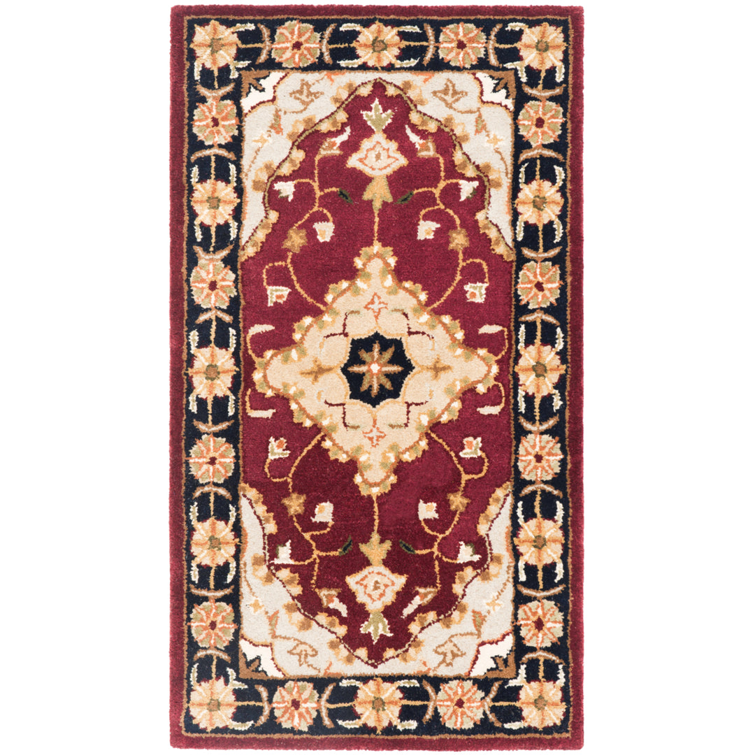 SAFAVIEH Heritage HG760B Handmade Red / Black Rug Image 7