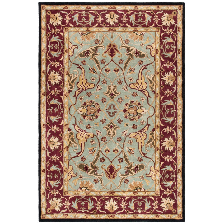 SAFAVIEH Heritage HG794A Handmade Light Blue / Red Rug Image 10