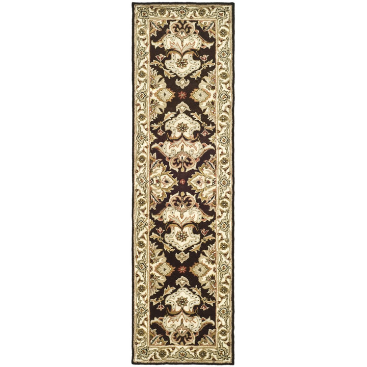 SAFAVIEH Heritage HG817B Handmade Espresso / Ivory Rug Image 1