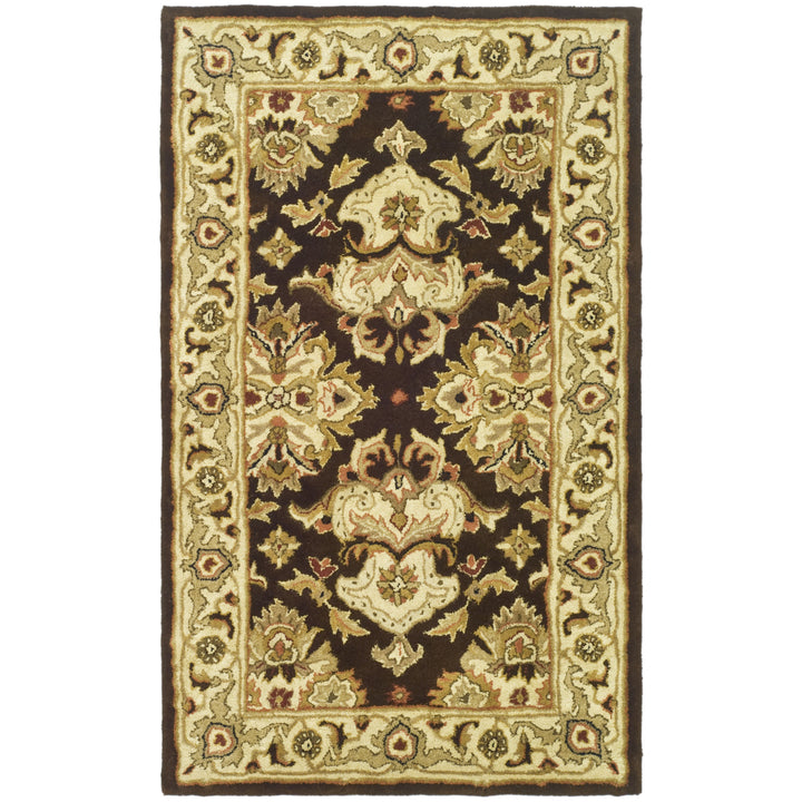 SAFAVIEH Heritage HG817B Handmade Espresso / Ivory Rug Image 4