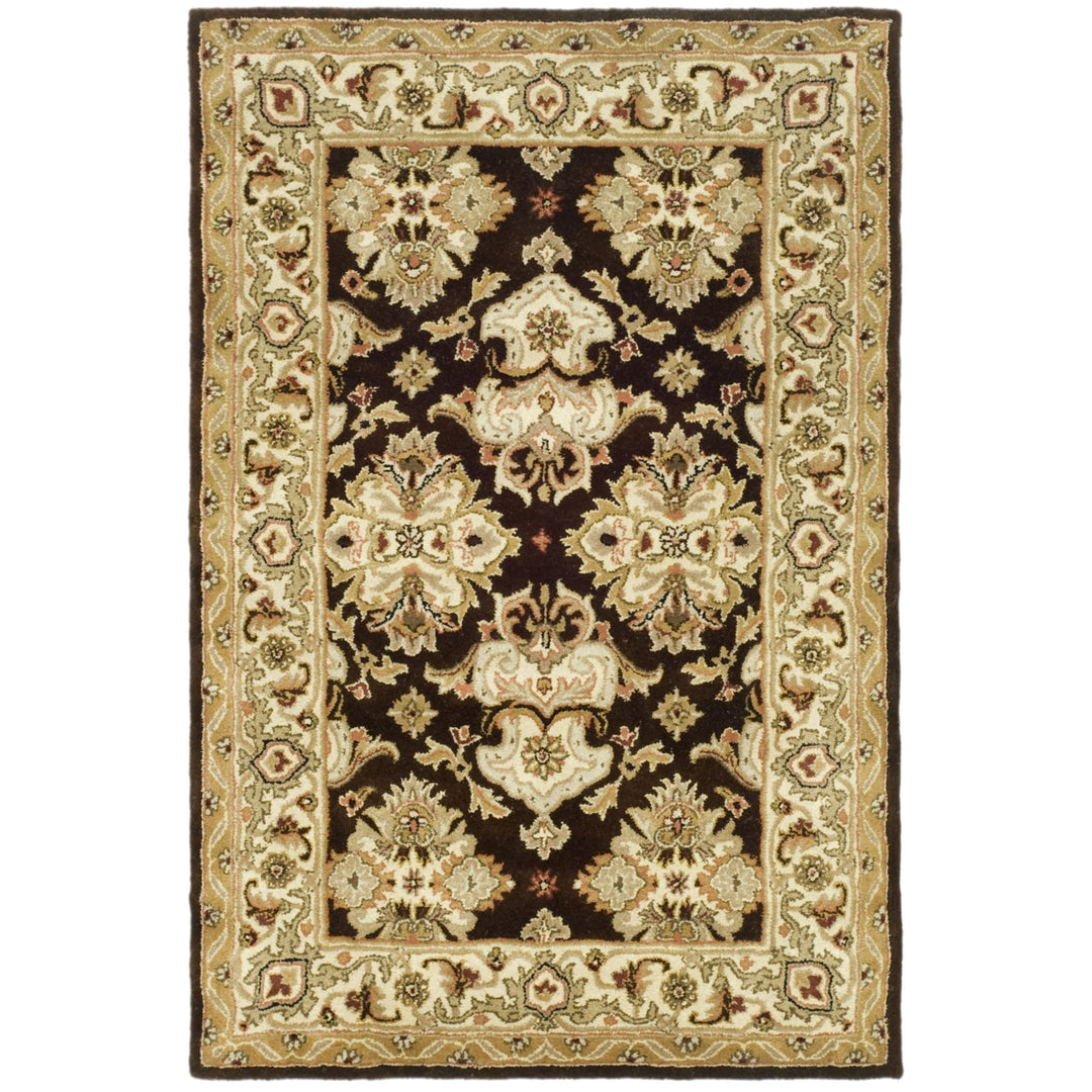 SAFAVIEH Heritage HG817B Handmade Espresso / Ivory Rug Image 5