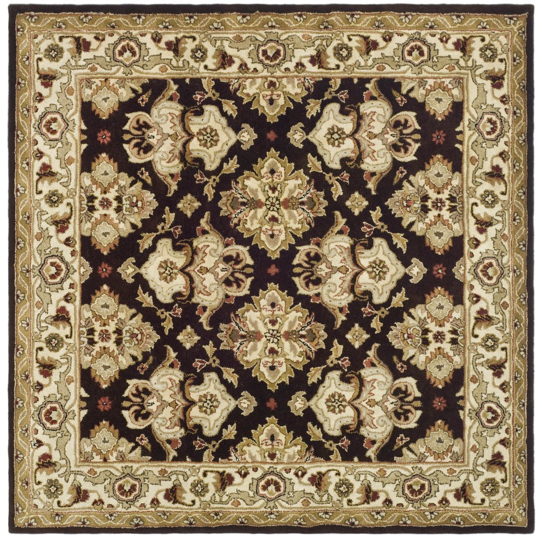 SAFAVIEH Heritage HG817B Handmade Espresso / Ivory Rug Image 1