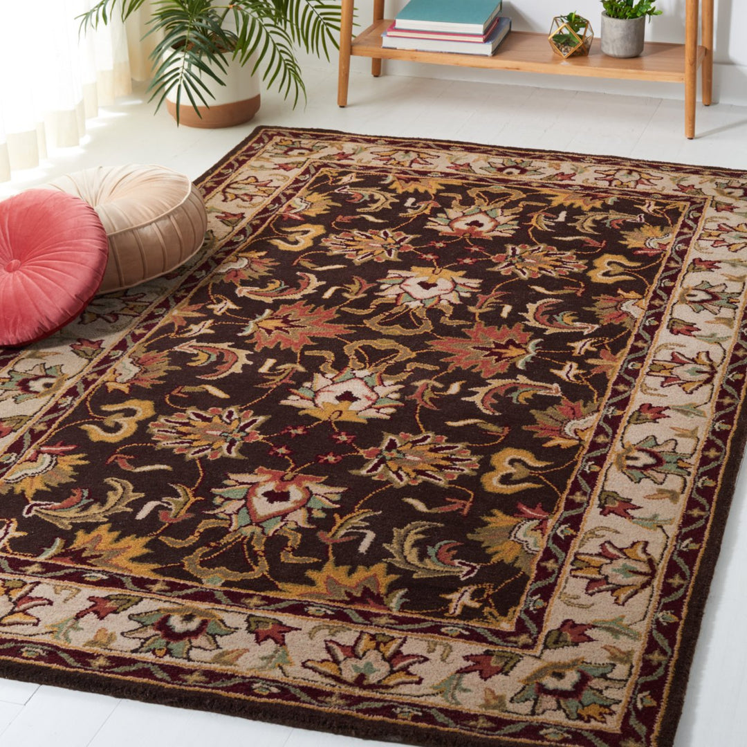 SAFAVIEH Heritage HG818A Handmade Brown / Beige Rug Image 1