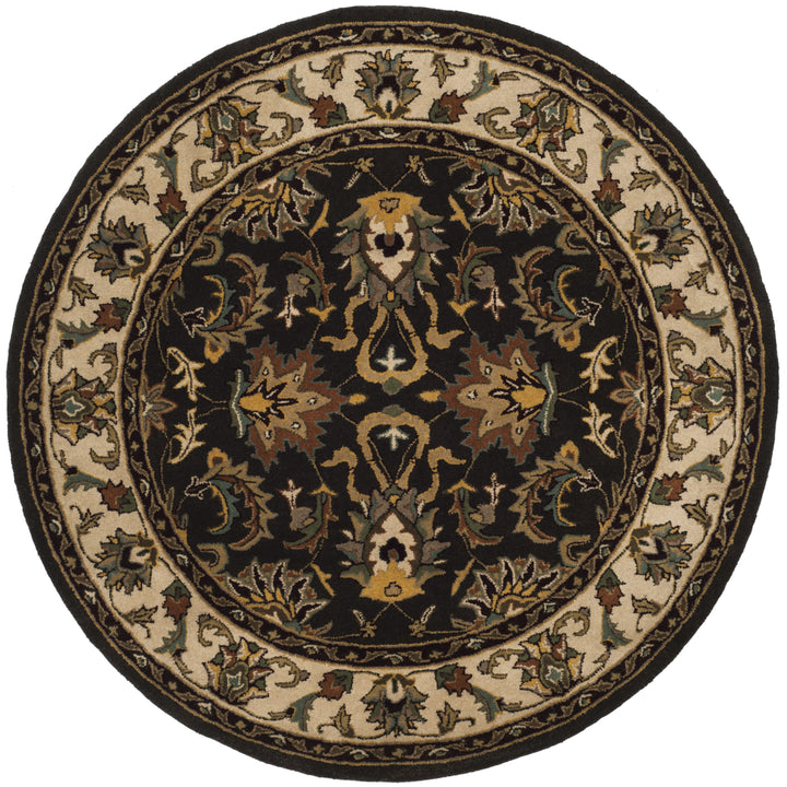 SAFAVIEH Heritage HG819A Handmade Black / Ivory Rug Image 4