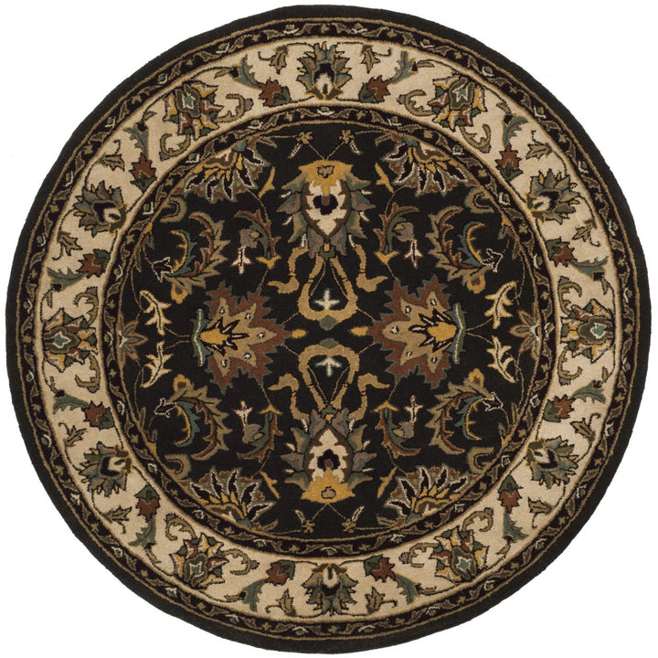 SAFAVIEH Heritage HG819A Handmade Black / Ivory Rug Image 1