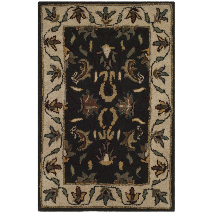 SAFAVIEH Heritage HG819A Handmade Black / Ivory Rug Image 1