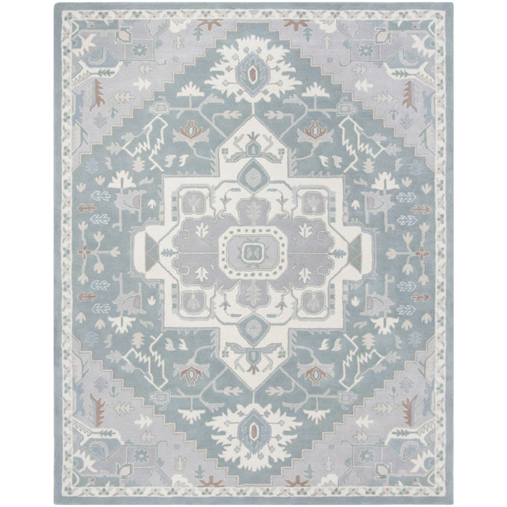 SAFAVIEH Heritage HG823A Handmade Blue / Ivory Rug Image 1