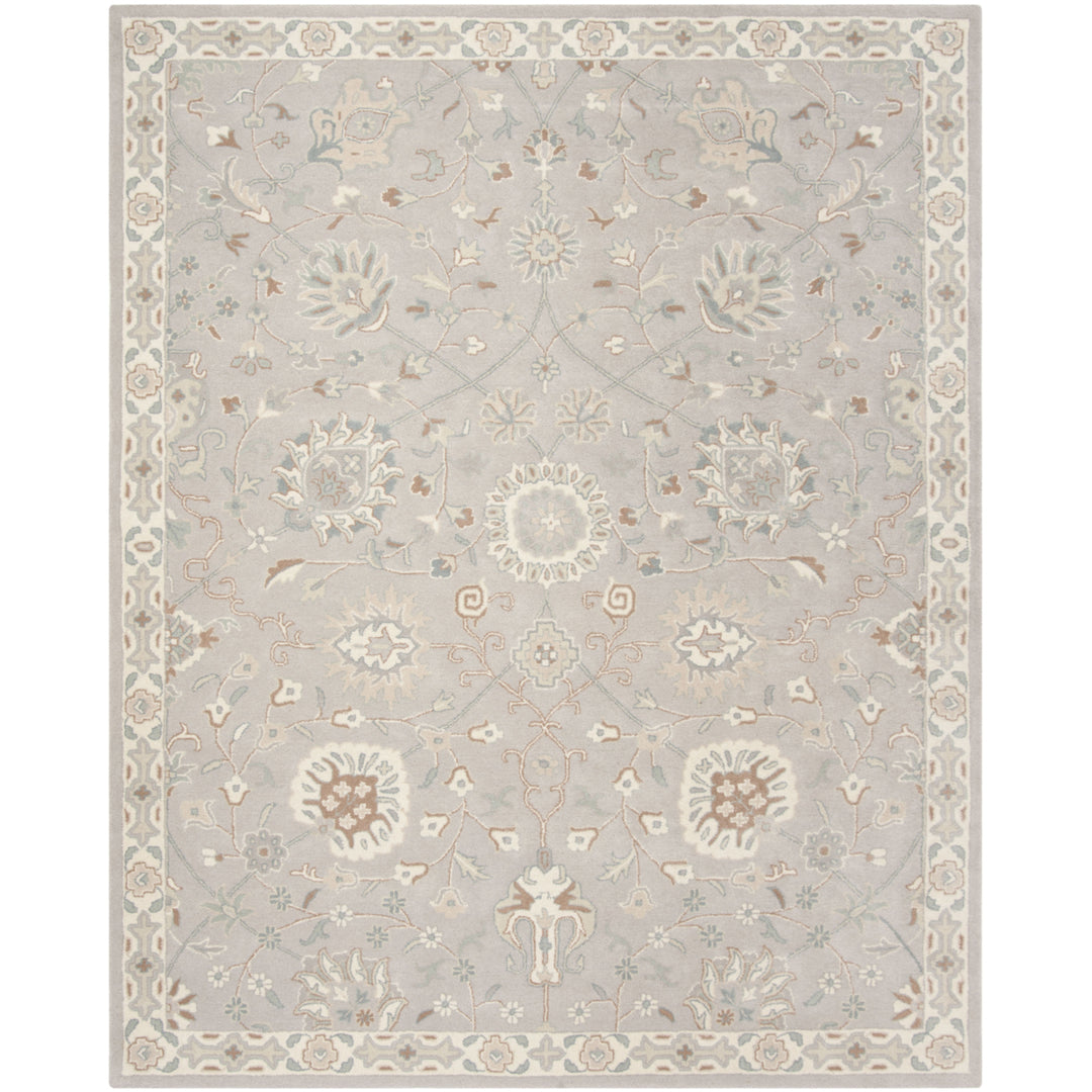 SAFAVIEH Heritage HG824B Handmade Silver / Ivory Rug Image 1