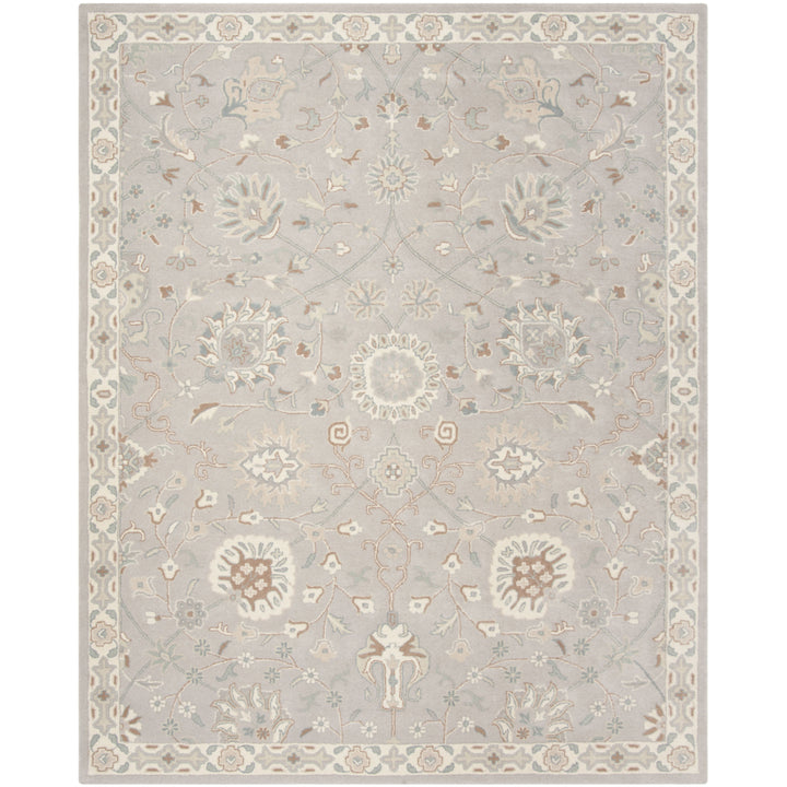 SAFAVIEH Heritage HG824B Handmade Silver / Ivory Rug Image 1