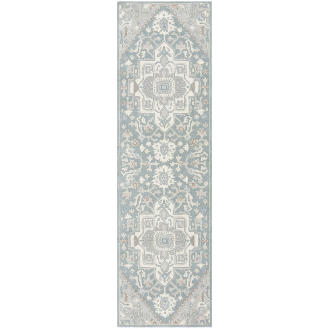 SAFAVIEH Heritage HG823A Handmade Blue / Ivory Rug Image 5