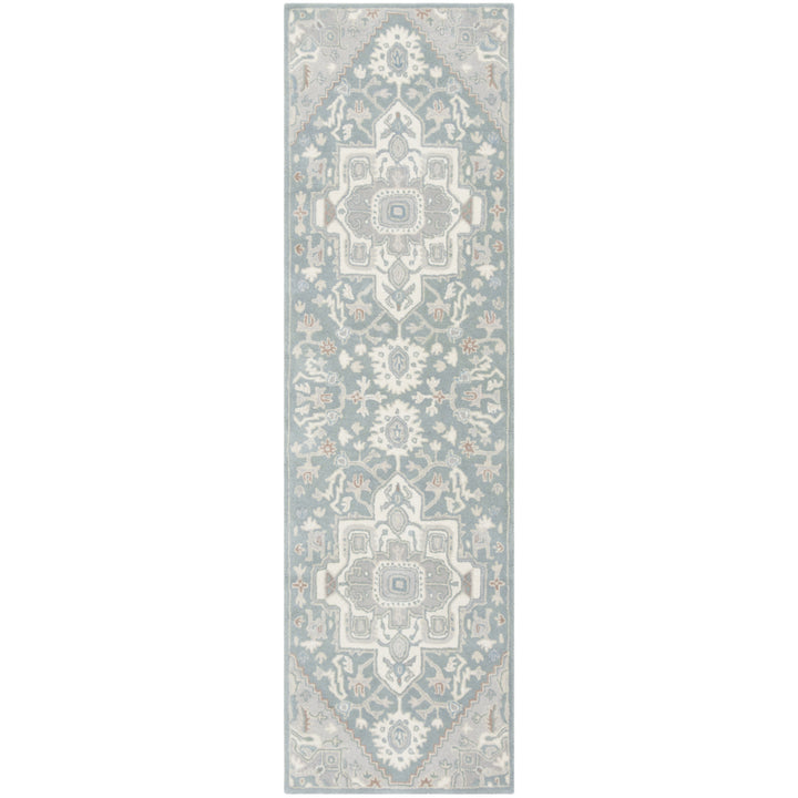 SAFAVIEH Heritage HG823A Handmade Blue / Ivory Rug Image 5