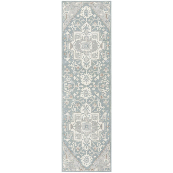 SAFAVIEH Heritage HG823A Handmade Blue / Ivory Rug Image 1