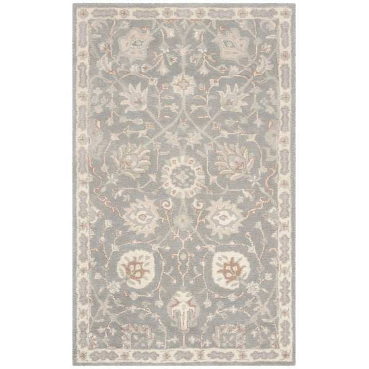 SAFAVIEH Heritage HG824A Handmade Grey / Ivory Rug Image 1