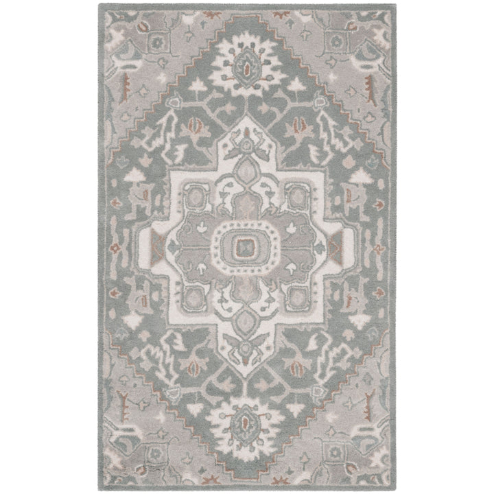 SAFAVIEH Heritage HG823A Handmade Blue / Ivory Rug Image 8