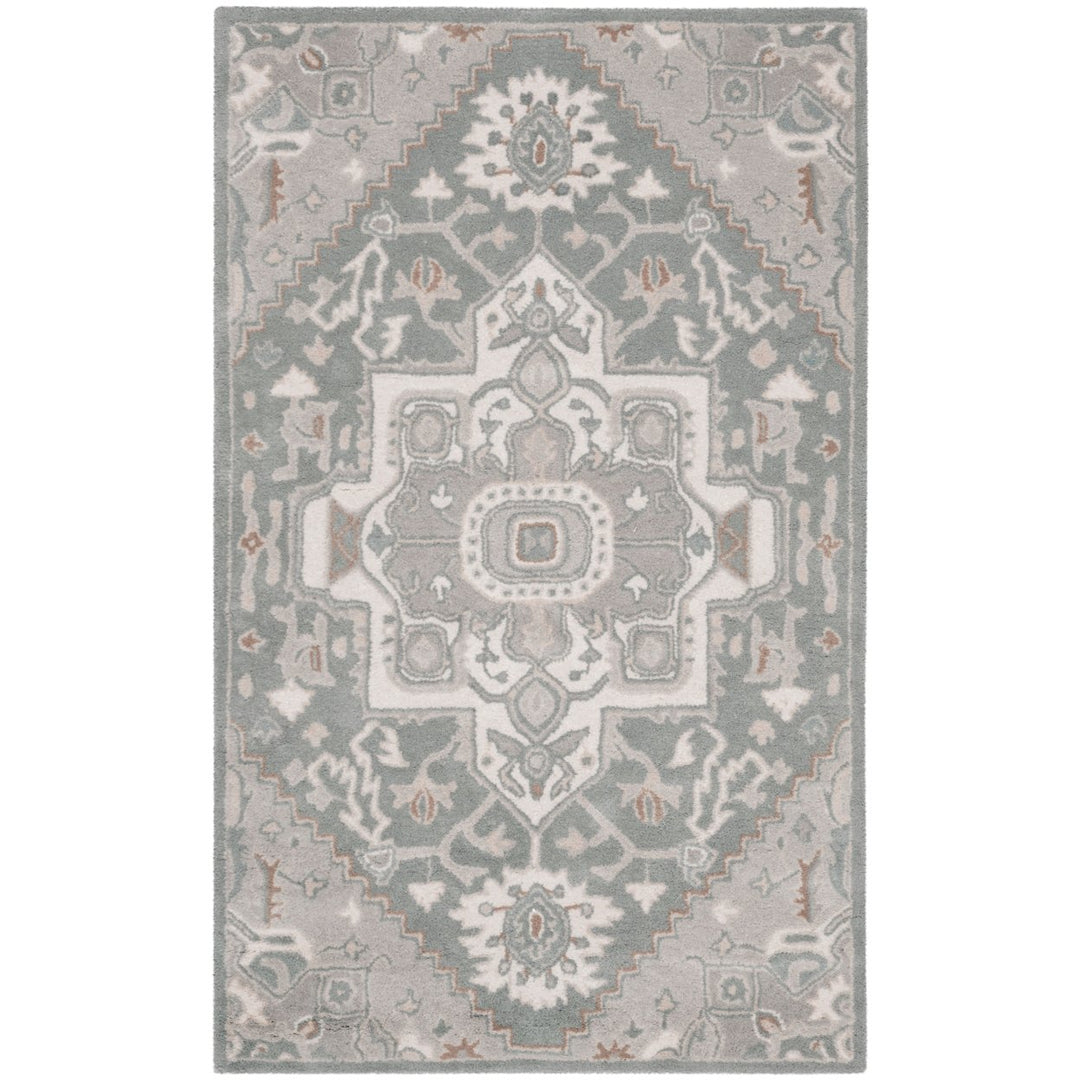 SAFAVIEH Heritage HG823A Handmade Blue / Ivory Rug Image 1