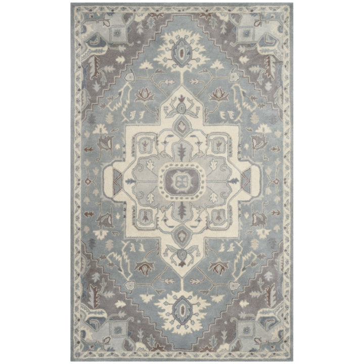 SAFAVIEH Heritage HG823A Handmade Blue / Ivory Rug Image 9