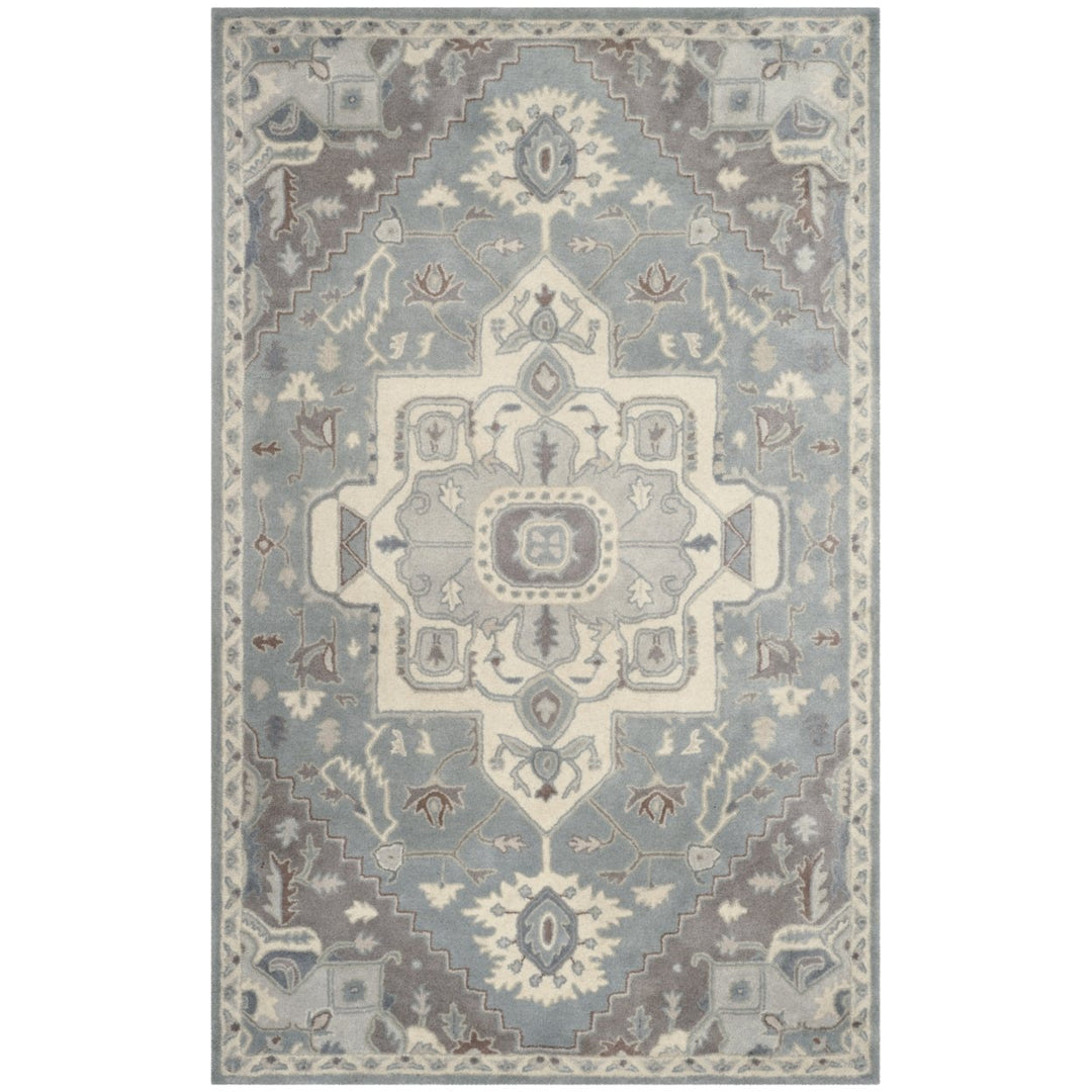 SAFAVIEH Heritage HG823A Handmade Blue / Ivory Rug Image 1