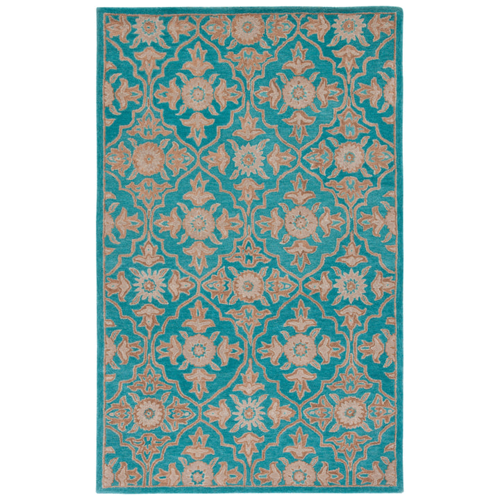 SAFAVIEH Heritage HG870A Handmade Turquoise / Multi Rug Image 2