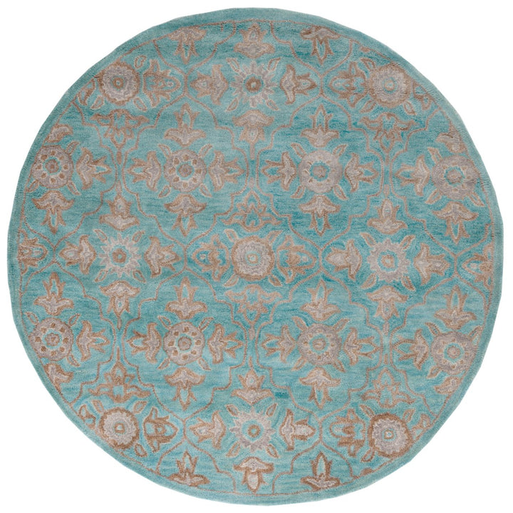 SAFAVIEH Heritage HG870A Handmade Turquoise / Multi Rug Image 5